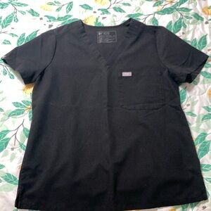 Figs Black Scrub Top medium